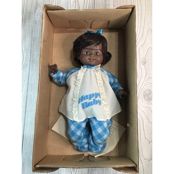 Horsman Happy Baby African American Doll In Original Box Laughing #4449 VTG RARE - Picture 2 of 12